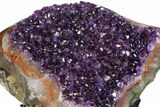 Amethyst Geode Section With Metal Stand - Uruguay #152363-3
